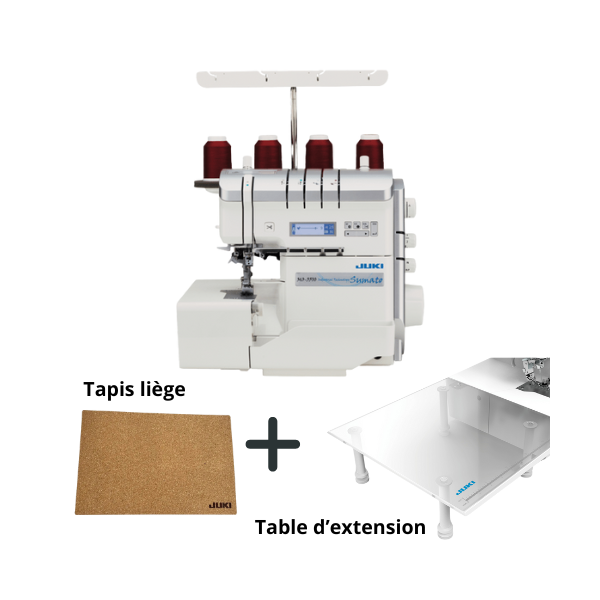 Surjeteuse JUKI MO-3500 SUMATO + Une table d’extension offerte + un tapis de liège anti-vibration